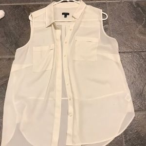 Sheer Cream Talbots top Size 1X